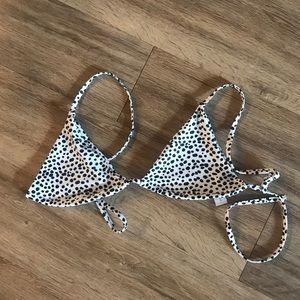 Shein Dalmatian print bikini top